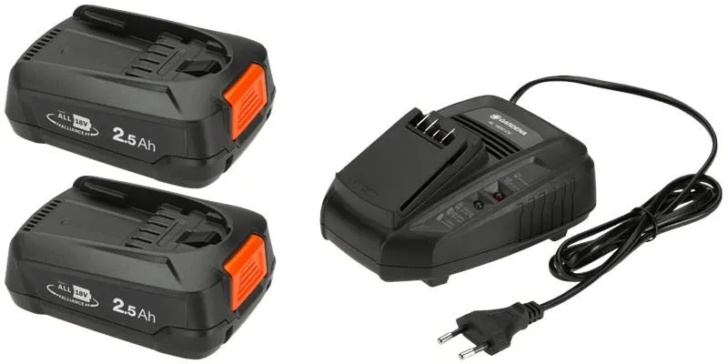 Стартовый набор Gardena P4A 2×PBA 18V/45 + зарядное AL 1830 CV (14907-20)