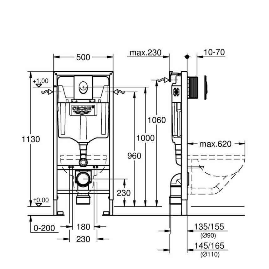 Система инсталляции Grohe Rapid SL 38764001