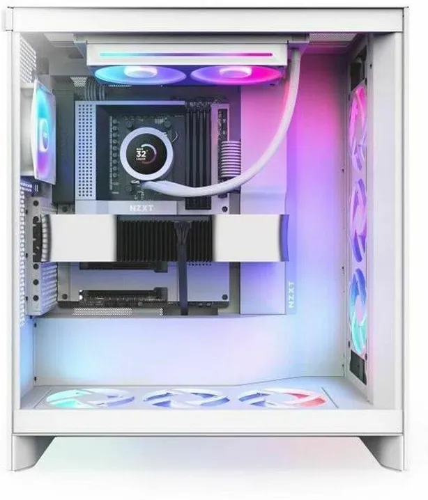 Система жидкостного охлаждения NZXT Kraken Plus 240 RGB, AIO 240 мм, LCD 1,54", белая