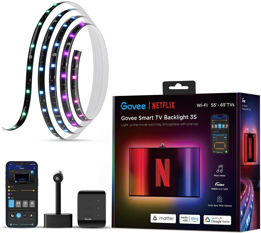 Подсветка для телевизора Govee Smart TV Backlight 3S H6098, для ТВ 55-65 дюймов