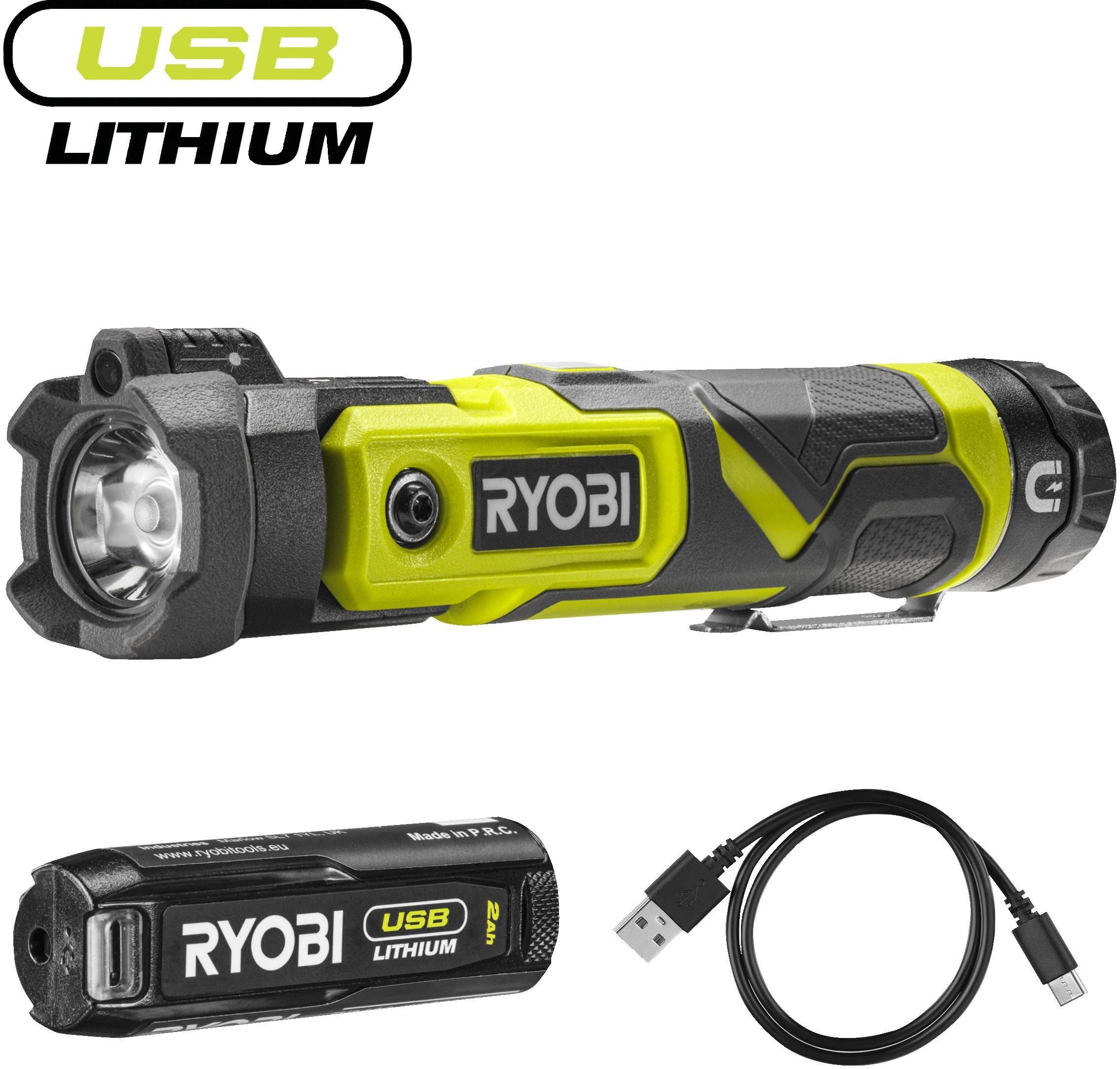 Аккумуляторный фонарь с поворотной головкой RYOBI RLP4-120G с АКБ
