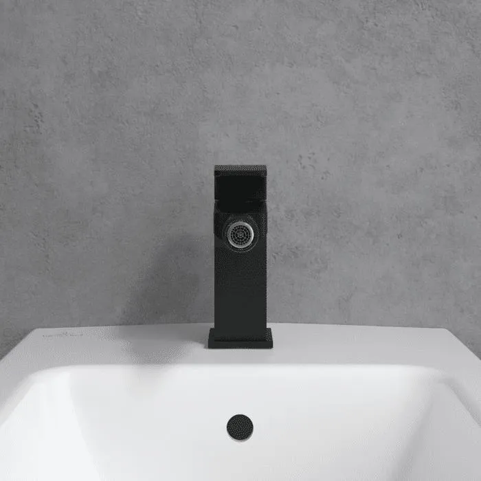 Смеситель для биде Villeroy&Boch Architectura Square с донным клапаном матовый черный (TVB125001000K5)
