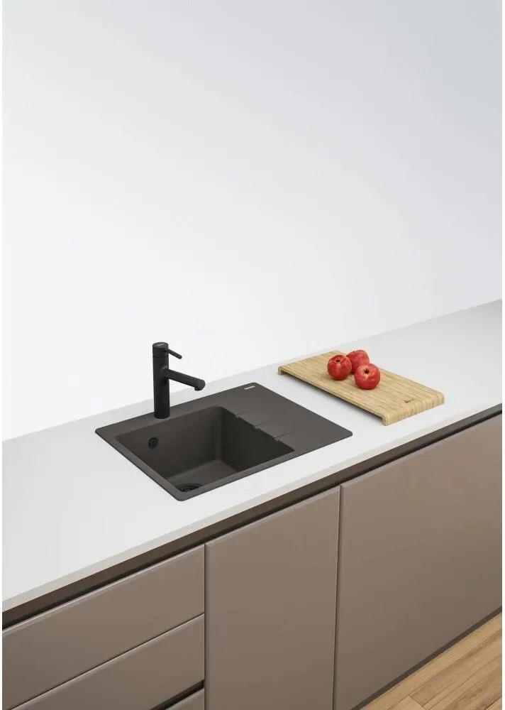 Кухонная раковина Franke Centro CNG 611-62 TL 114.0738.004, слив с правой стороны, сланцевый серый / черный слив