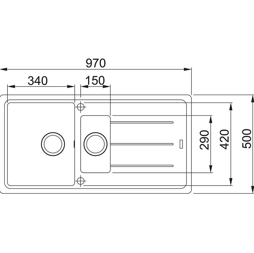 Кухонная раковина Franke Basis BFG 651 114.0205.000, ореховый