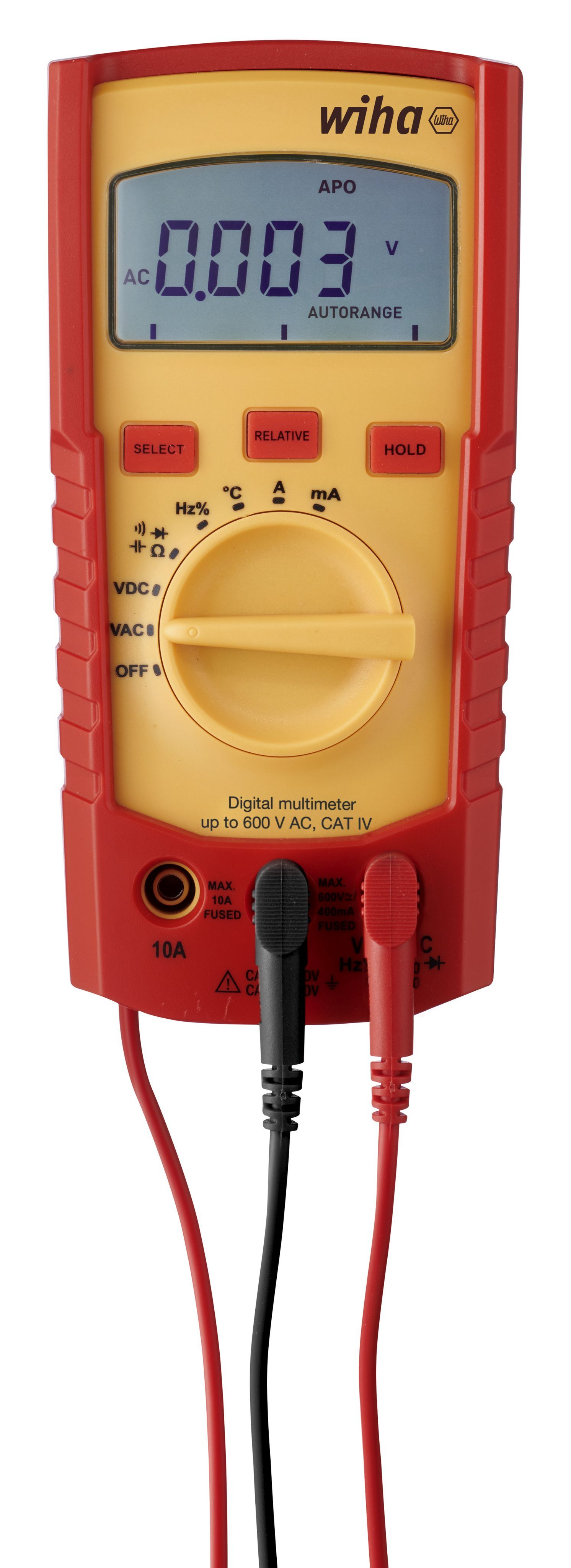 Цифровой мультиметр Wiha на 600 V, CAT IV 45218