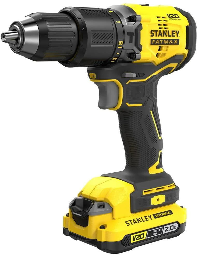 Аккумуляторная дрель-шуруповёрт Stanley SL-SFMCD715D1K 18 В, 1×2,0 А·ч АКБ, ЗУ, кейс