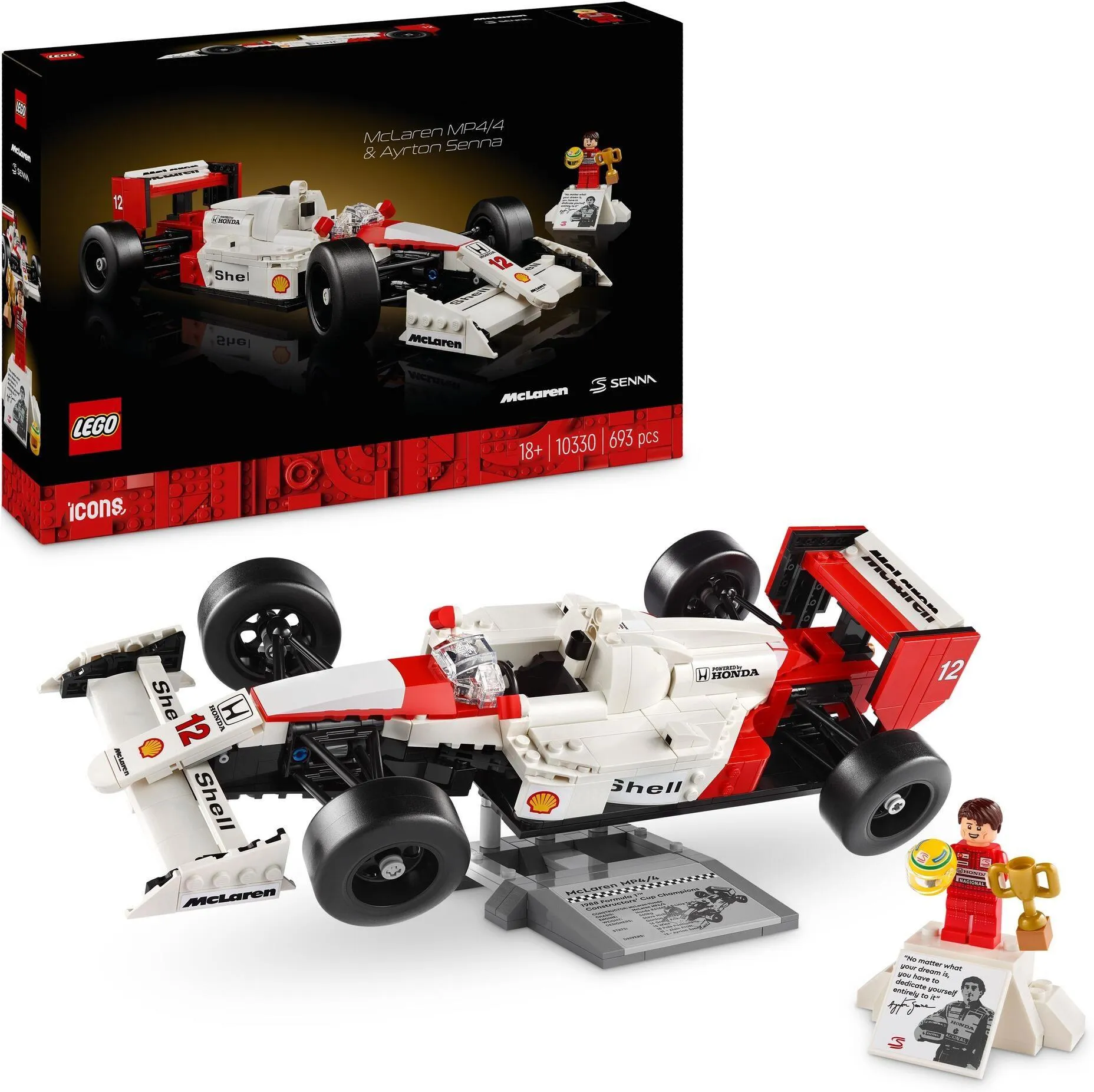 LEGO Icons 10330 McLaren MP4/4 и Айртон Сенна