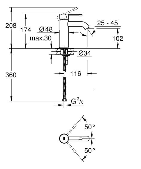 Смеситель Grohe Essence (24172DC1)