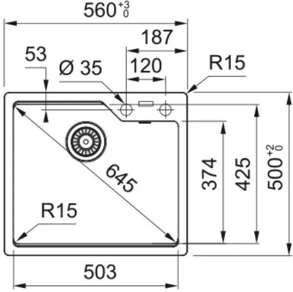 Кухонная раковина Franke Urban UBG 610-50 114.0697.754, матовый черный / черный слив