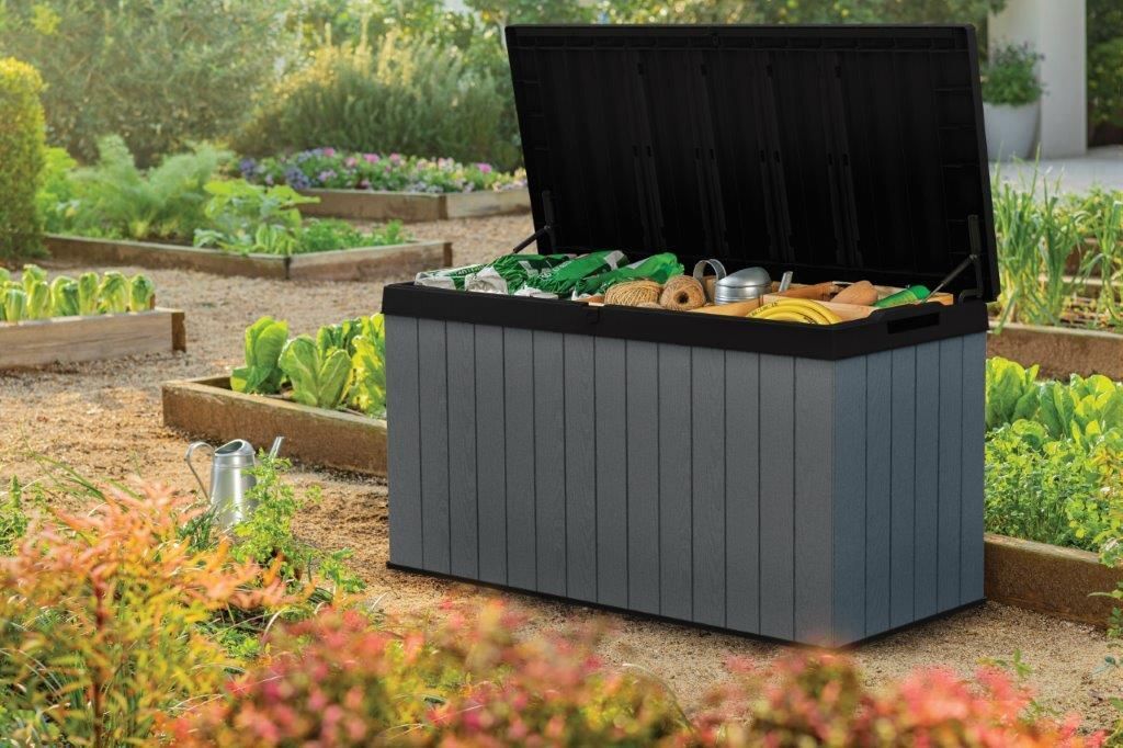 Садовый ящик Keter Darwin 570L, 142,5 x 65,3 x 78,2 см, серый (17211696)