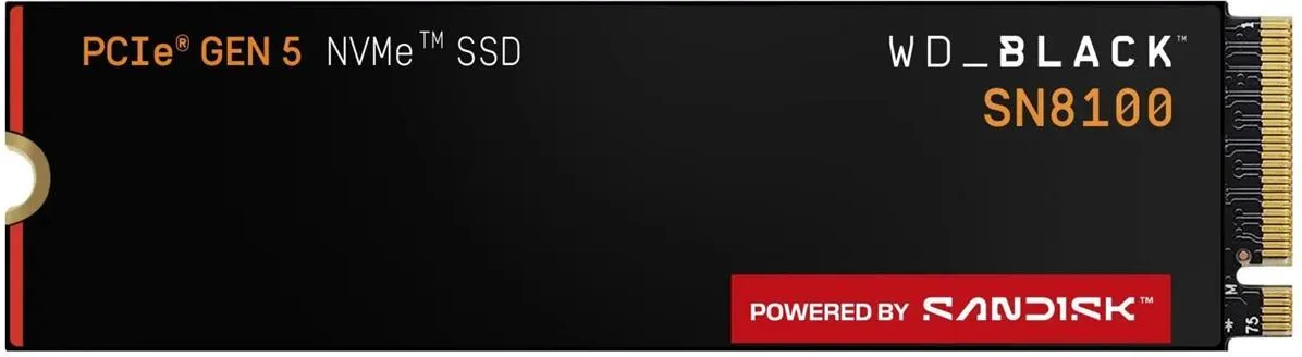SSD-накопитель Western Digital Black SN8100 2 ТБ M.2 NVMe (WDS200T1X0M)