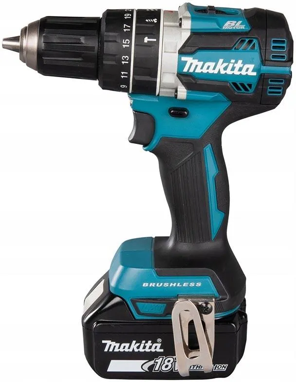 Аккумуляторная ударная дрель-шуруповёрт Makita DHP484RTE 18 В, 2×5,0 А·ч АКБ, ЗУ, кейс