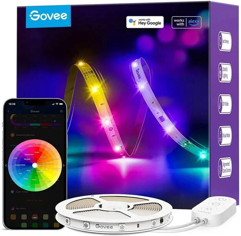 Светодиодная лента Govee H618C, RGBIC, Wi-Fi, Bluetooth, 10 м