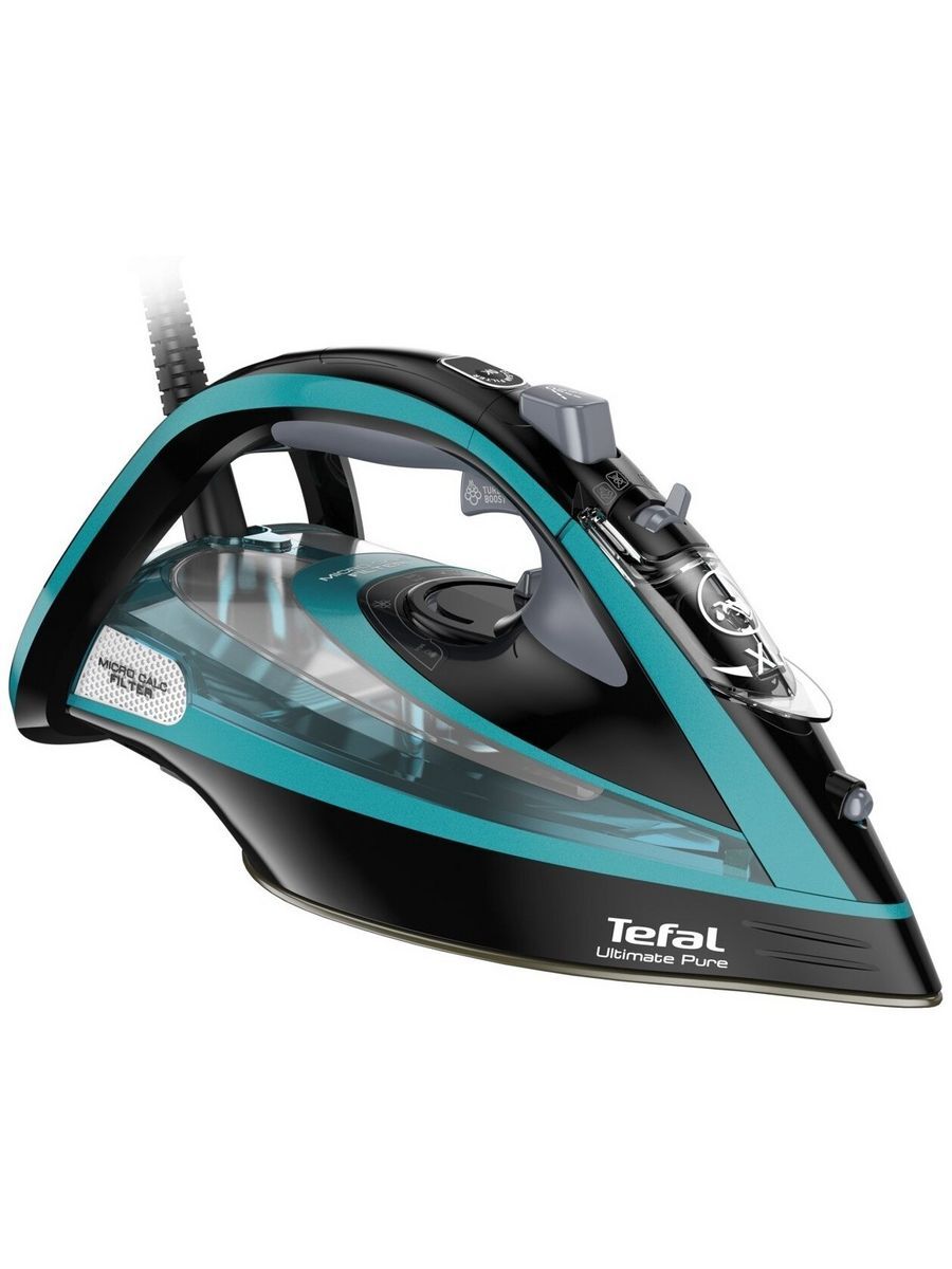 Утюг Tefal FV9844 Ultimate Pure, черный/синий