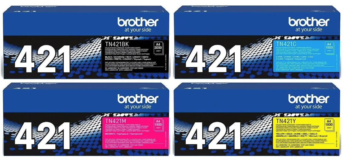 Картриджи Brother TN-421 CMYK 4 цвета