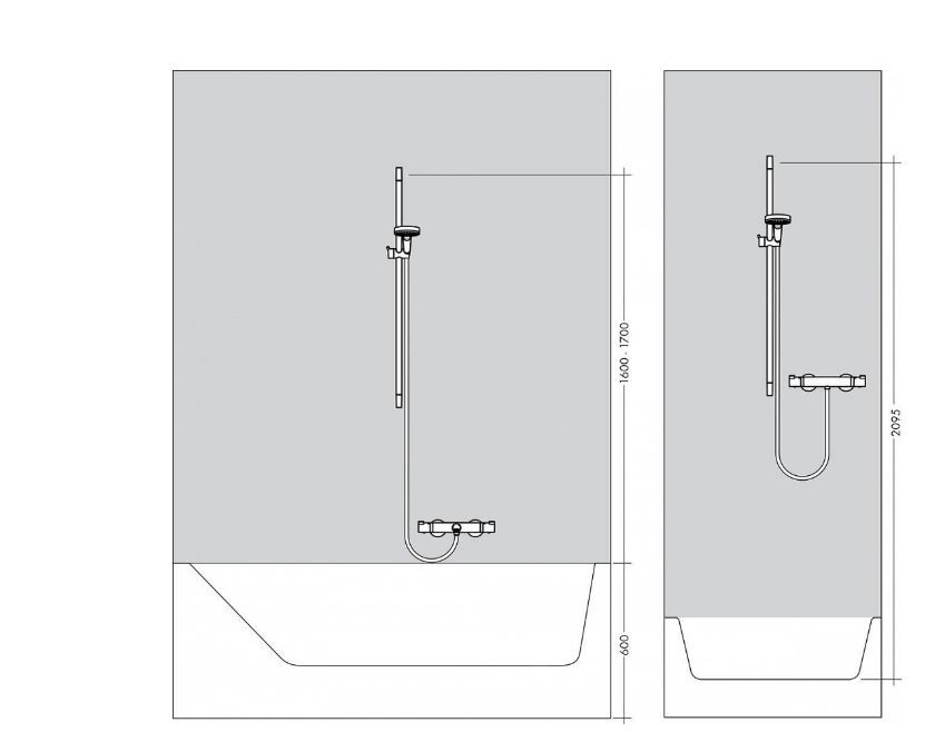 Душевой набор Hansgrohe Exostat Comfort Combi 27035