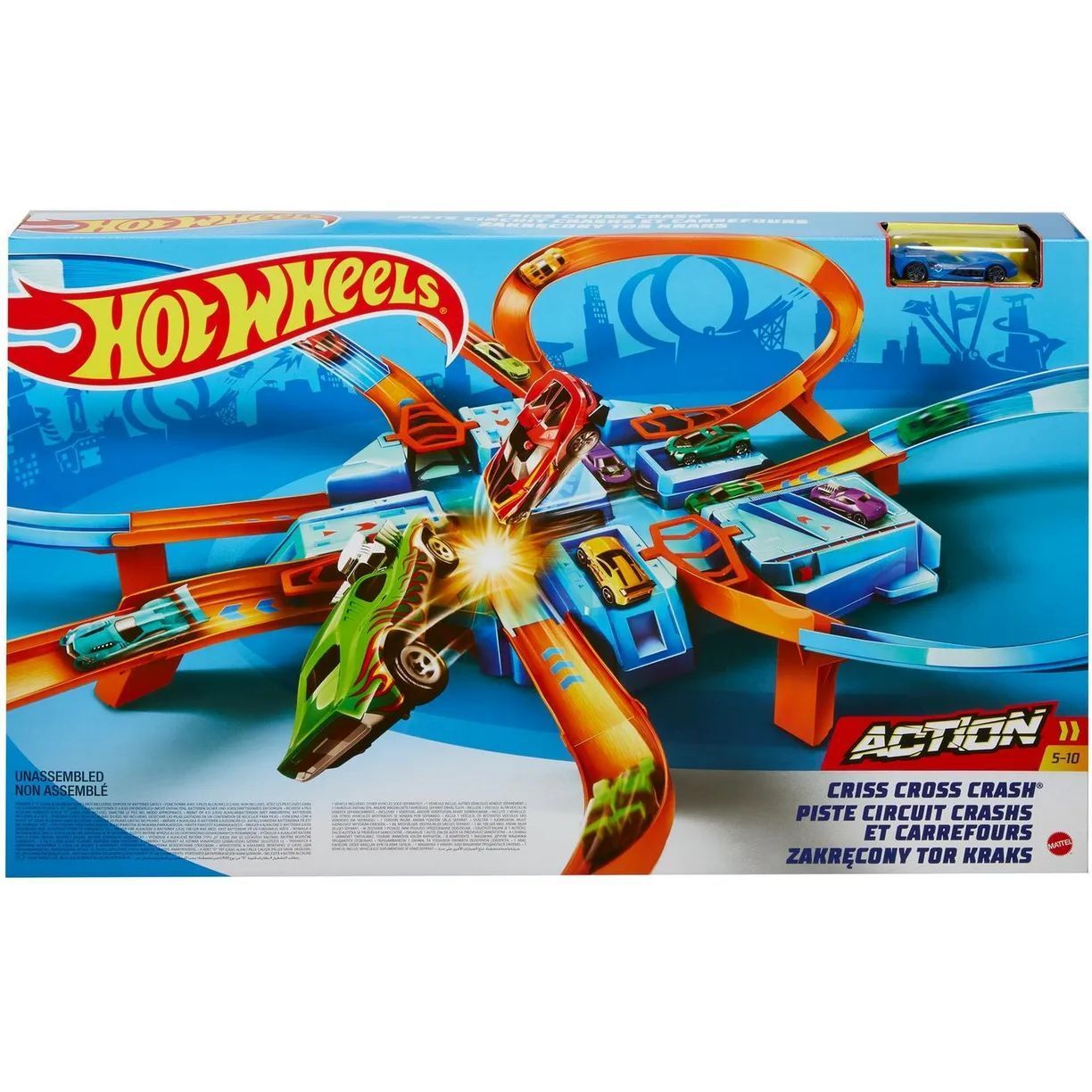 Игровой набор Hot Wheels Мега трек Перекресток  DTN42
