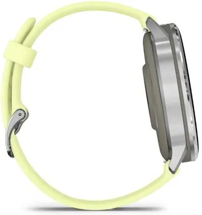 Смарт-часы Garmin Venu 4 45 mm Silver с лимонным ремешком