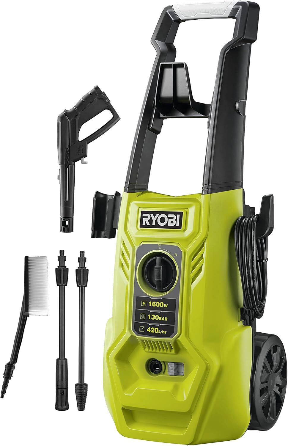 Мойка высокого давления RYOBI RY130PWA 1600 Вт, 130 бар, 420 л/ч