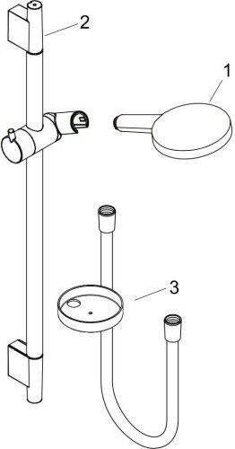 Душевая лейка Hansgrohe Raindance Select S 120 / Unica S Puro 65 см хром EcoSmart 26632000