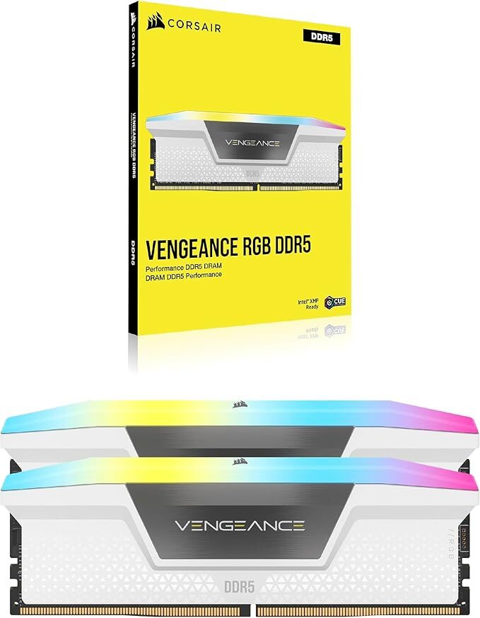 Оперативная память Corsair Vengeance RGB, DDR5, 32 GB, 6000MHz, CL30 (CMH32GX5M2E6000C36W)