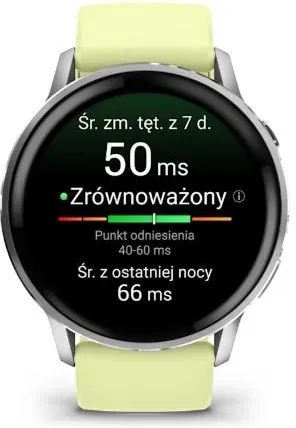 Смарт-часы Garmin Venu 4 45 mm Silver с лимонным ремешком