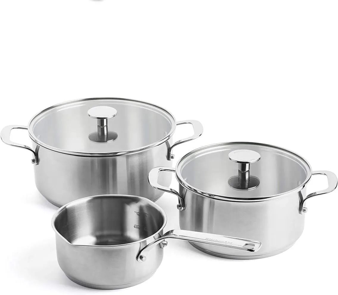 Набор стальных кастрюль KitchenAid 5 шт.