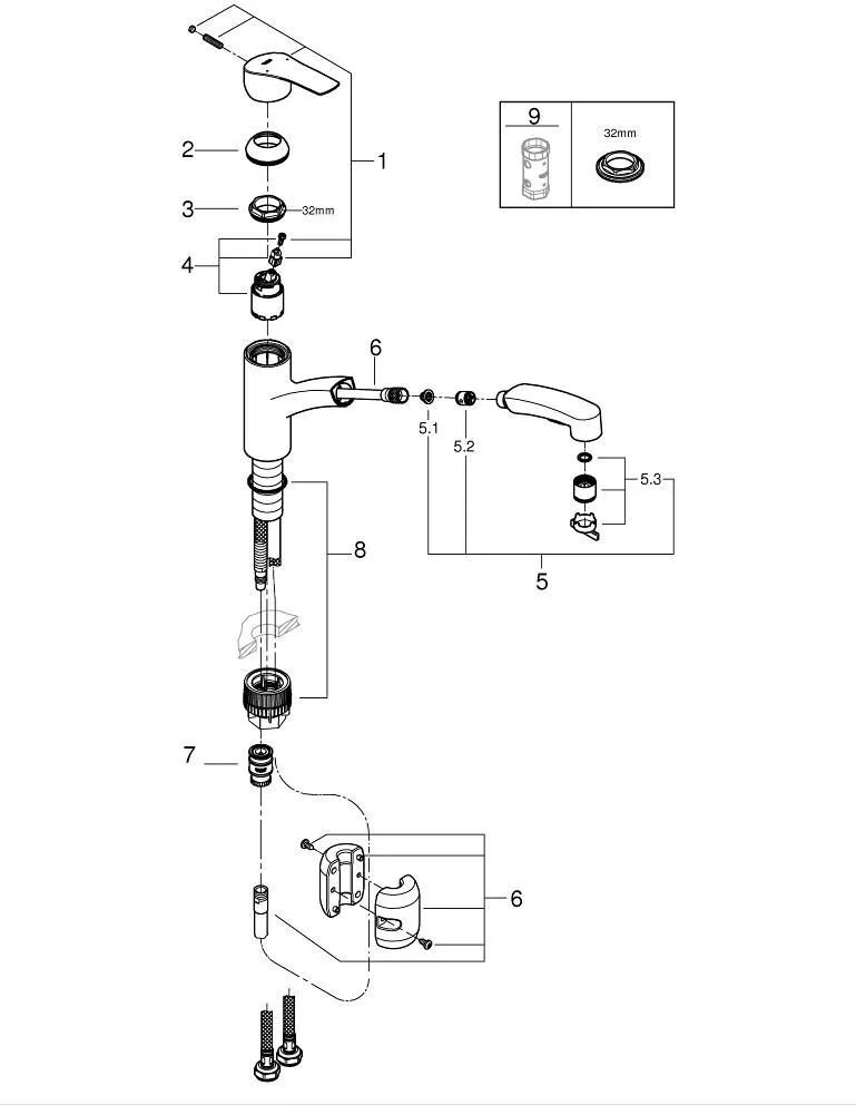 Смеситель для кухни GROHE QuickFix 30531DC1