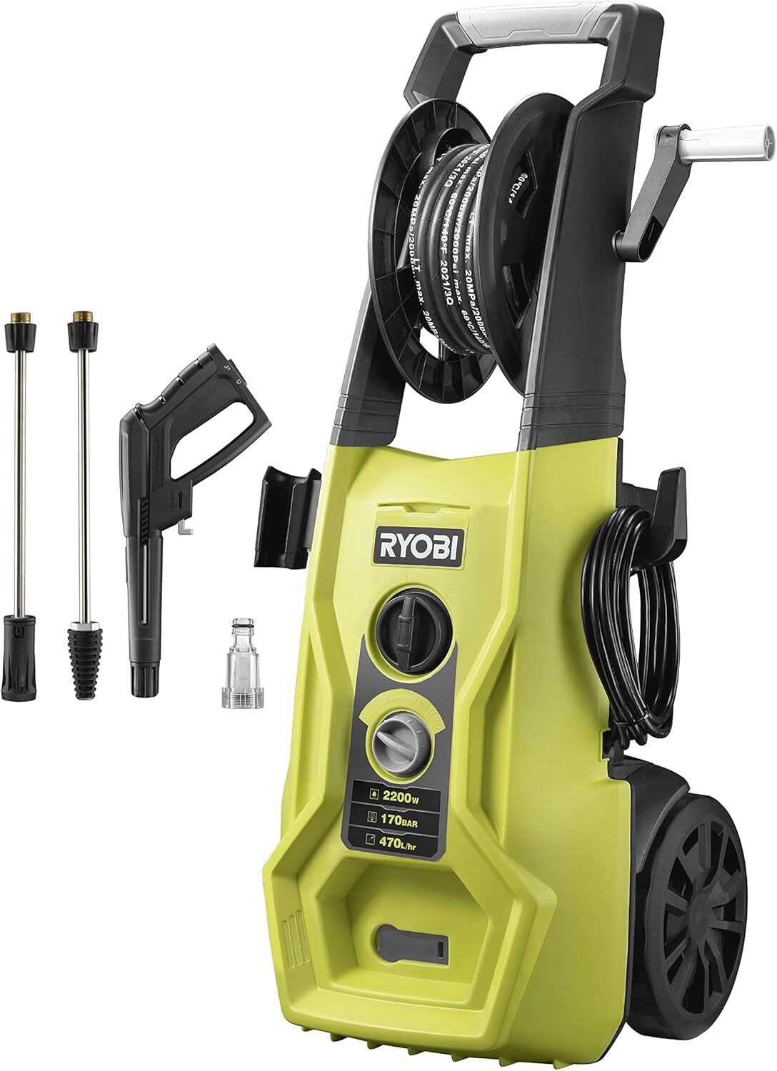 Мойка высокого давления RYOBI RY170PWA 170 бар, 2500 Вт, 470 л/ч