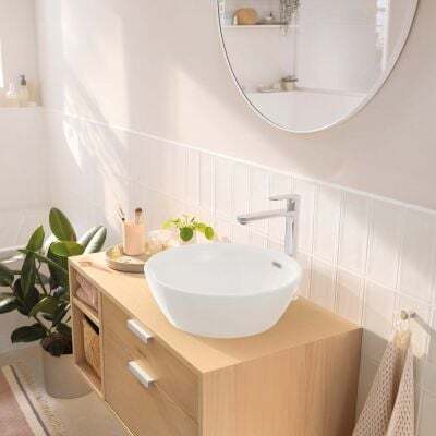 Смеситель для раковины однорычажные, отдельно стоящие, на 1 отверстие Hansgrohe Rebris S Хром 72580000