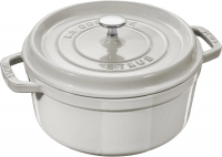 Чугунная круглая кастрюля Staub La Cocotte 3,8 л, белая трюфель 405014120