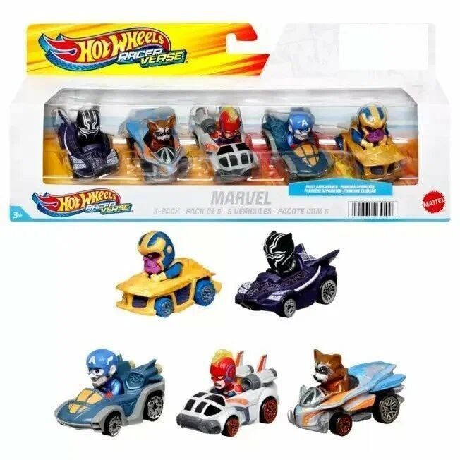 Набор машинок Mattel Hot Wheels RacerVerse Marvel HPN40