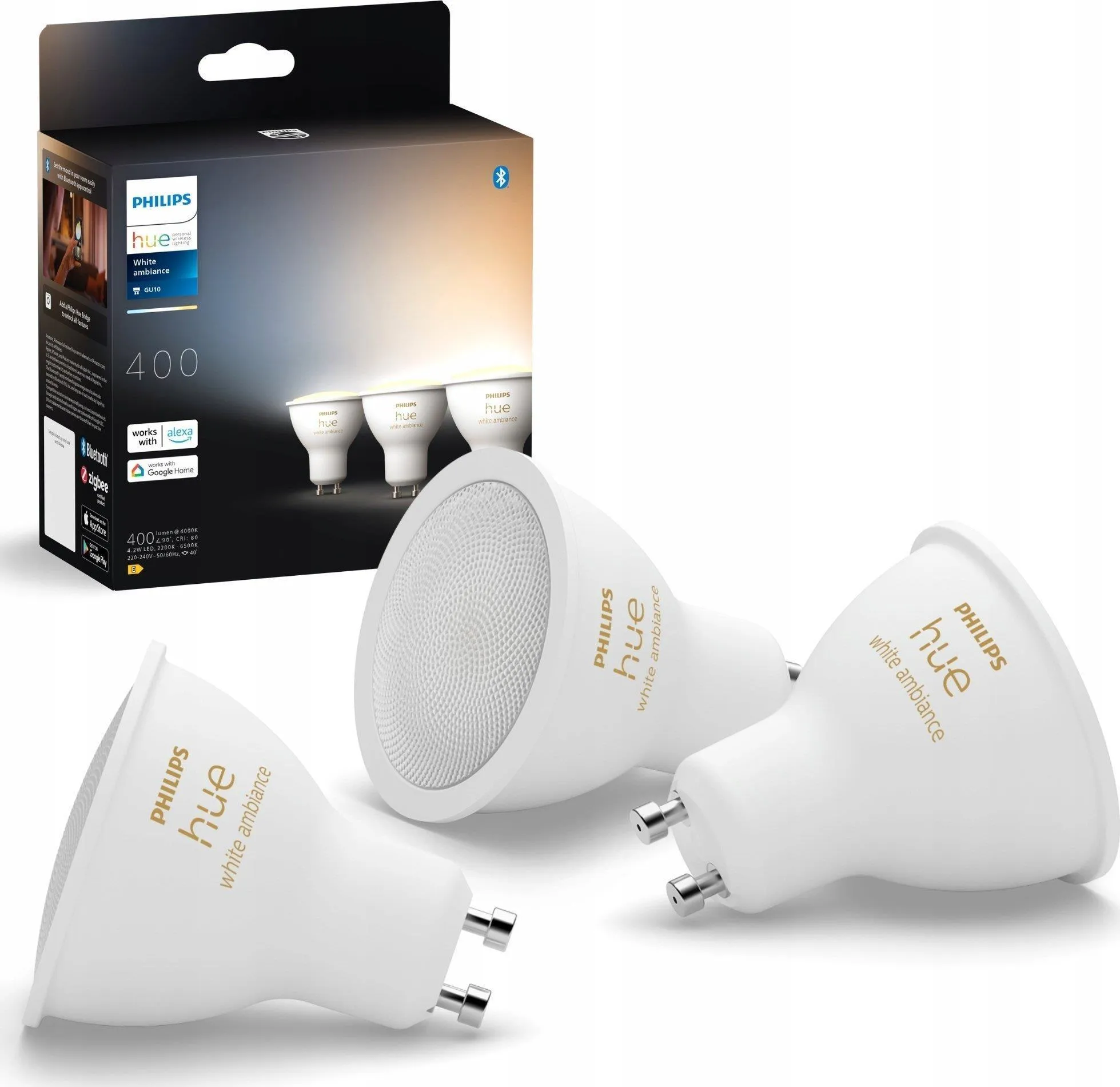 Лампочка PHILIPS HUE White Ambiance GU10 929003666703
