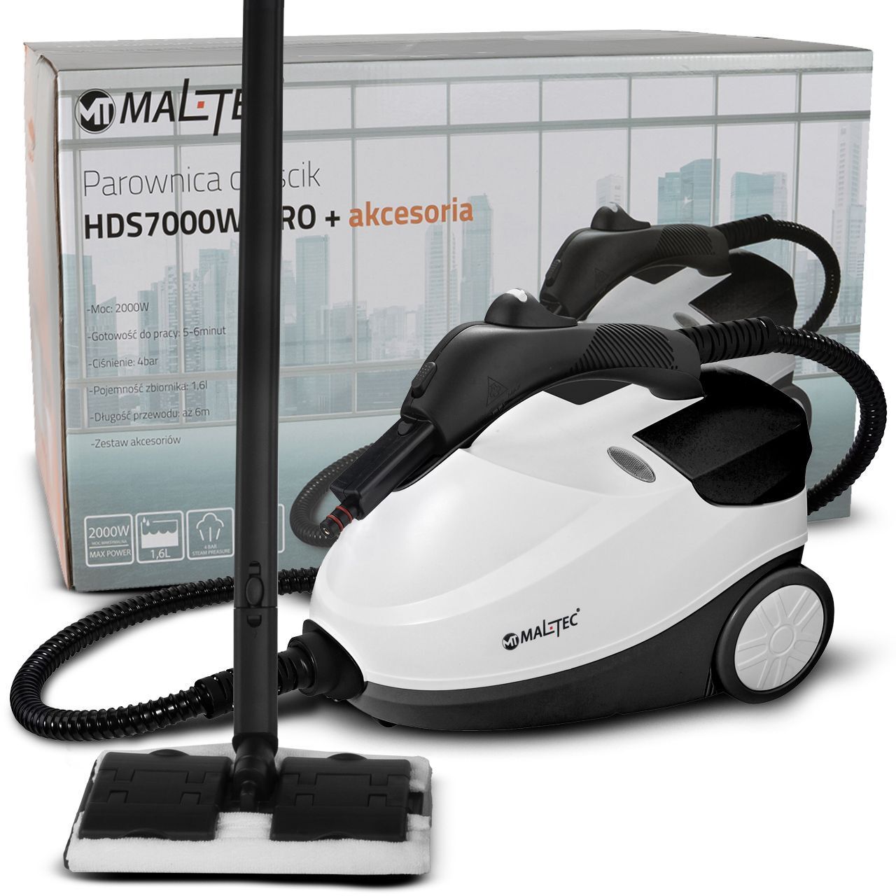 Парогенератор Maltec Maltec HDS7000W-PRO, черный, белый