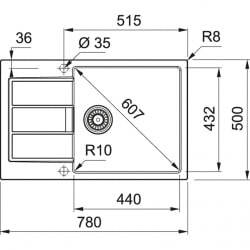 Кухонная раковина Franke Antea AZG 611-97 114.0499.215, каменный серый
