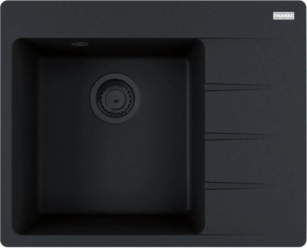 Кухонная раковина Franke Centro CNG 611-62 TL 114.0693.567, правый слив черный матовый / черный слив