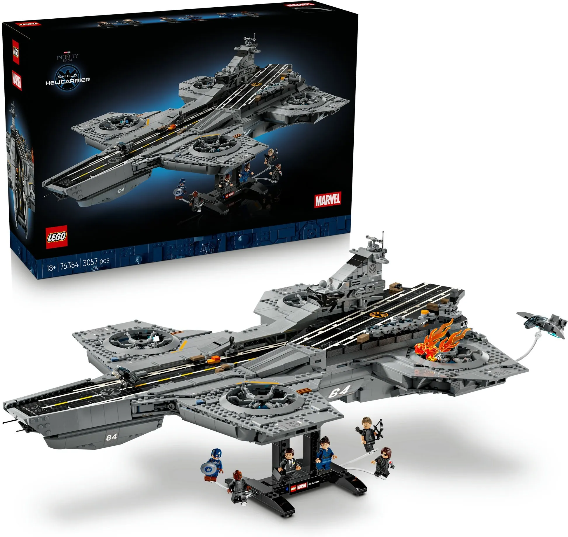 Конструктор LEGO Marvel 76354 Авианосец Щ.И.Т.
