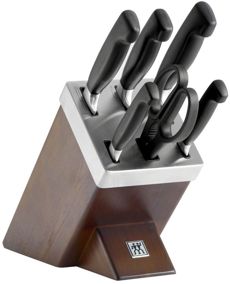 Набор Zwilling J. A. Henckels Four Star 35145000, 5 ножей и ножницы с подставкой