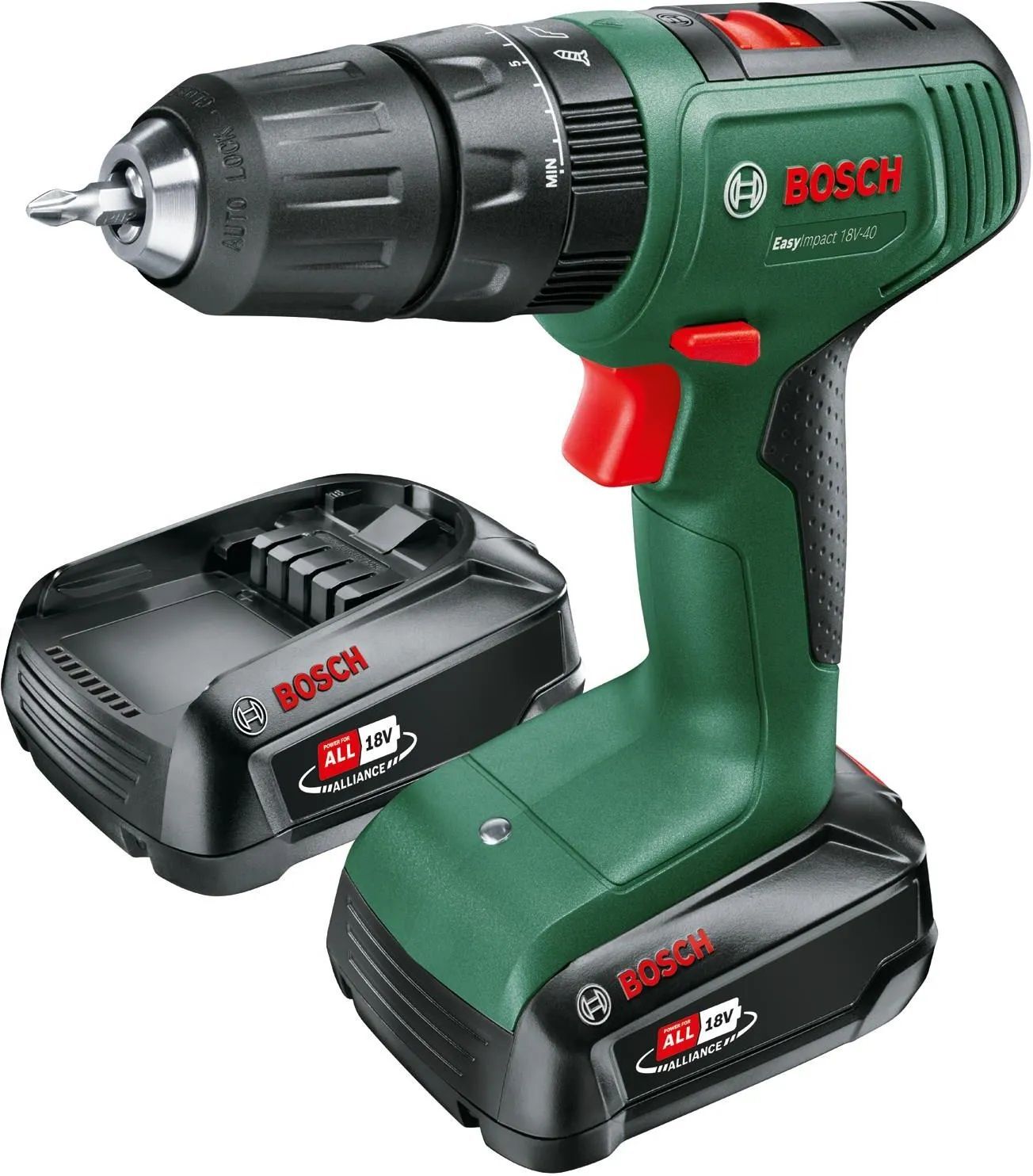 Аккумуляторная ударная дрель Bosch EasyImpact 18V-40 (06039D8102)