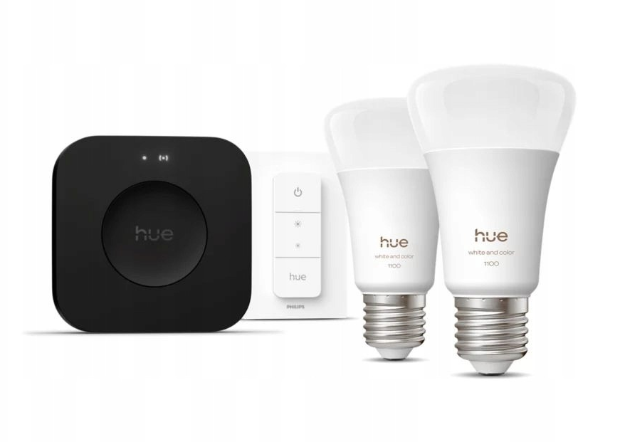 Комплект PHILIPS HUE WHITE AND COLOR AMBIANCE A60 3шт + Dimmer Switch Bridge Pro 929003853503