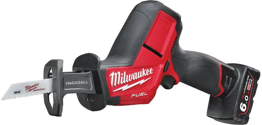Аккумуляторная сабельная пила Milwaukee M12 CHZ-602X 12 В, 2×6,0 А·ч АКБ, ЗУ, кейс