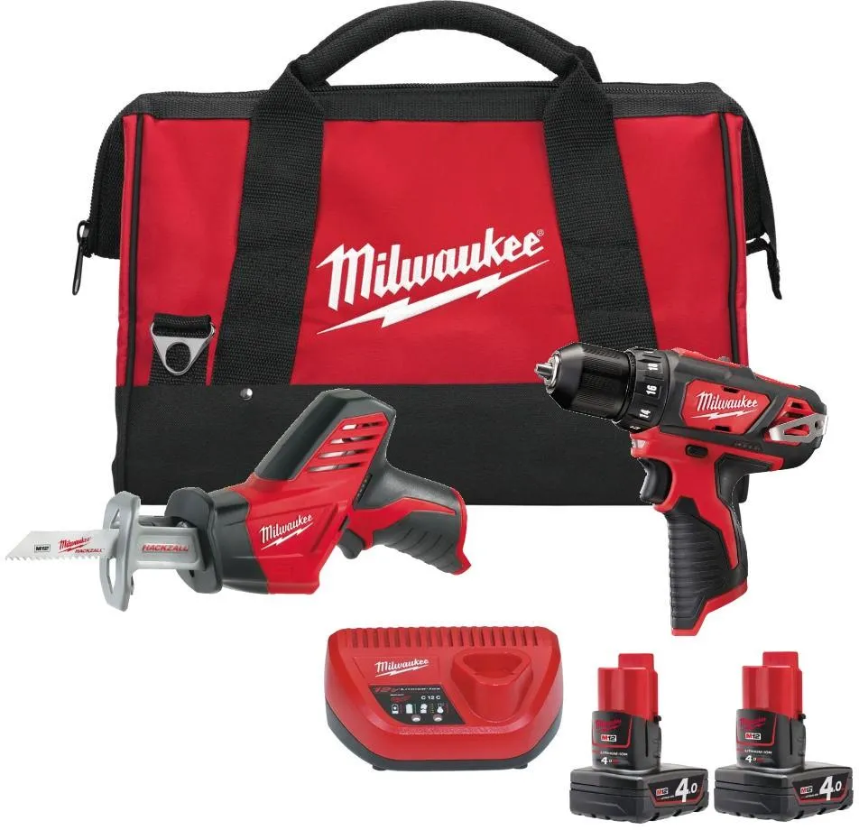 Комплект Milwaukee M12 BPP2C-402B 4933441230 (с 2 АКБ 4,0 А·ч и ЗУ)