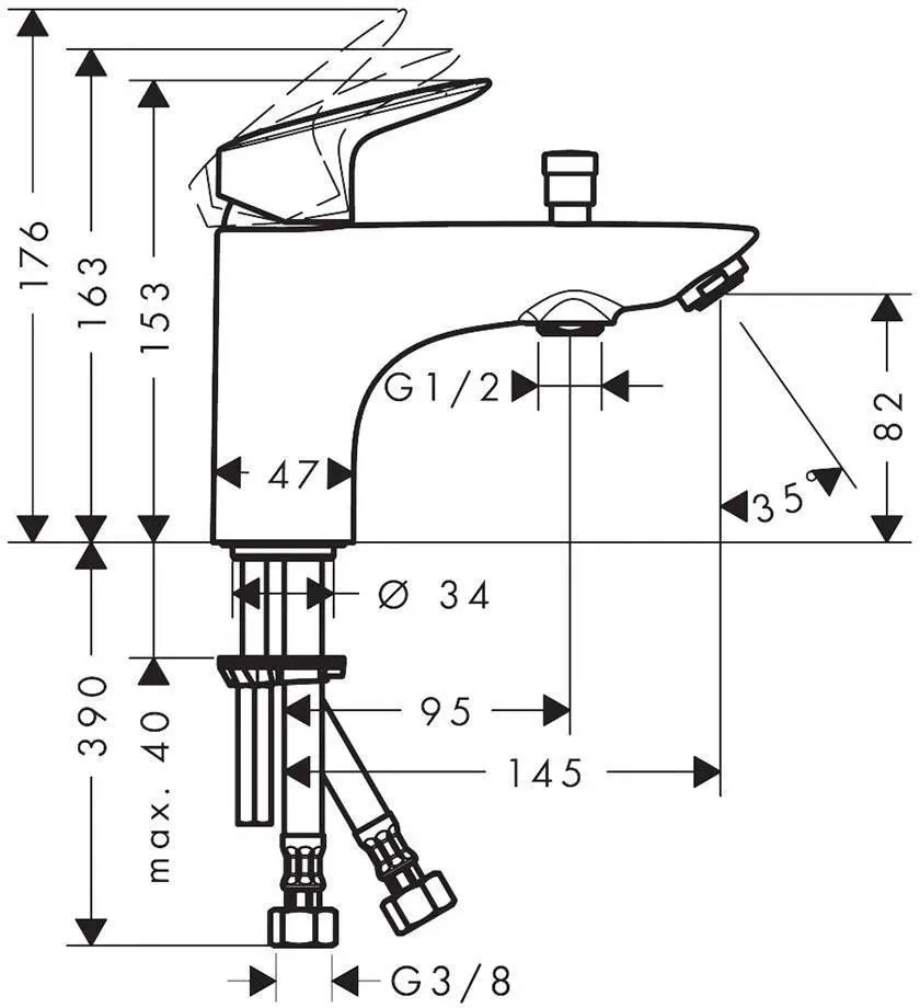 Смеситель Hansgrohe Monotrou 71315000