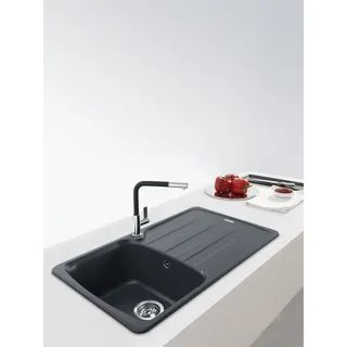 Кухонная раковина Franke Antea AZG 611-86 114.0693.551, матовый черный / черный слив
