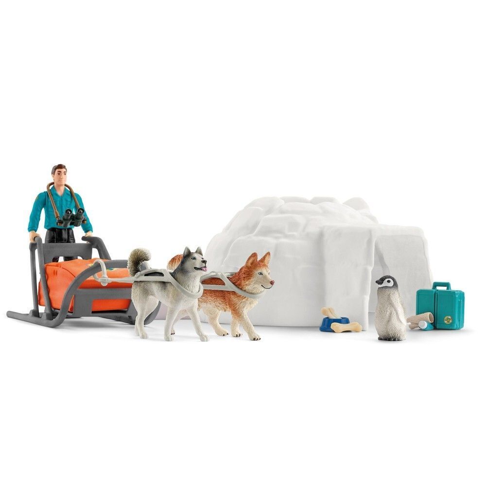 Игровой набор Schleich Антарктическая экспедиция с хаски, Шляйх 42624 Wild Life
