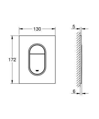 Панель смыва Grohe Arena Cosmopolitan S cool sunrise 37624GL0