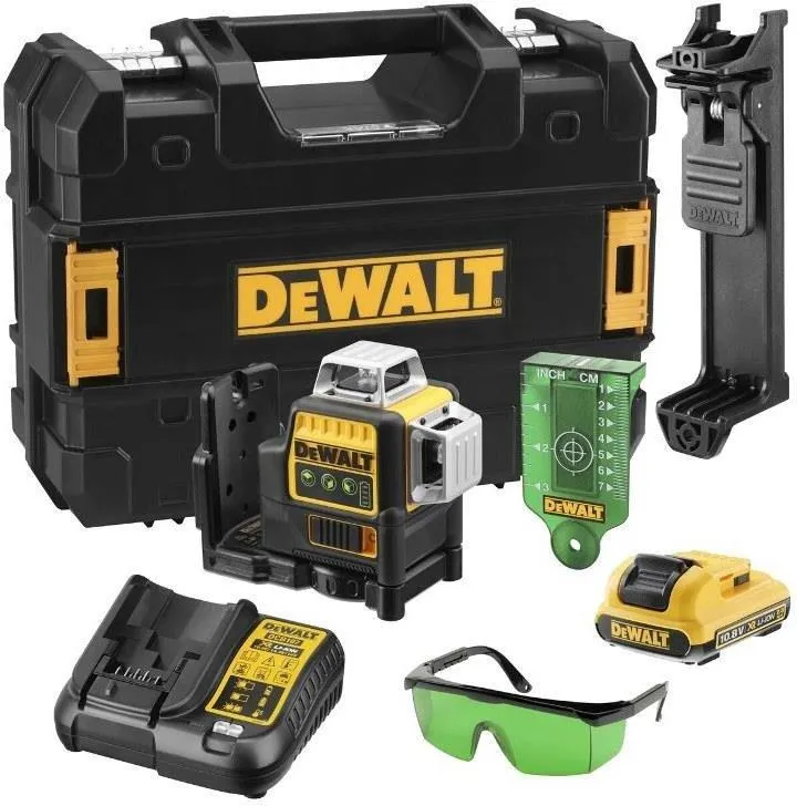 Аккумуляторный лазерный нивелир DeWalt DCE089D1G, с 1 АКБ и ЗУ