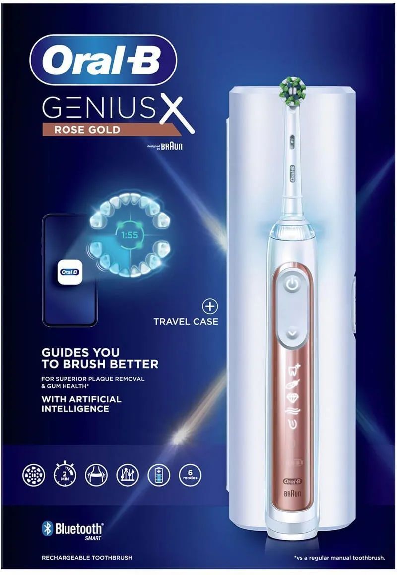 Электрическая зубная щетка Oral-B Genius X Rose Gold