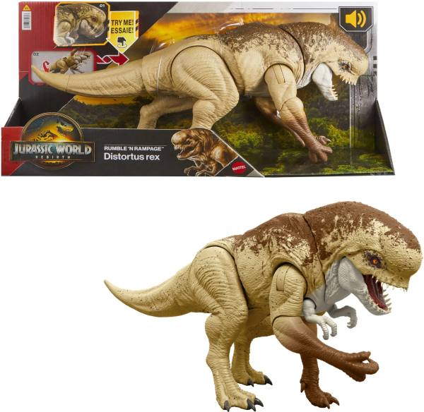 Динозавр Mattel Jurassic World Distortus Rex Revival (55,5 см) JJP79