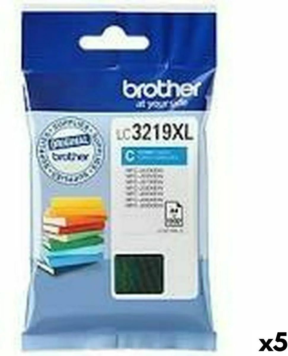 Чернильный картридж Brother LC-3219XLC синий 5шт.